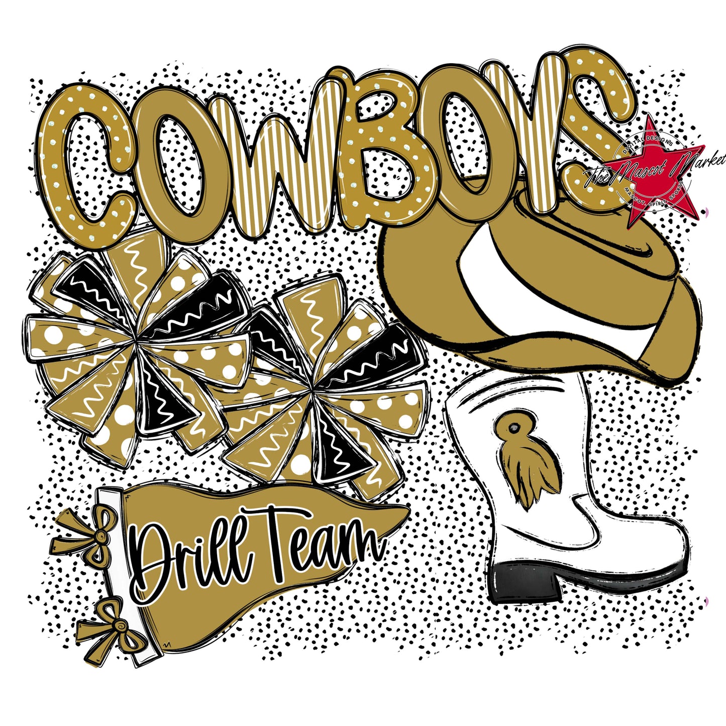 Cowboys Drillteam Spirit-Gold