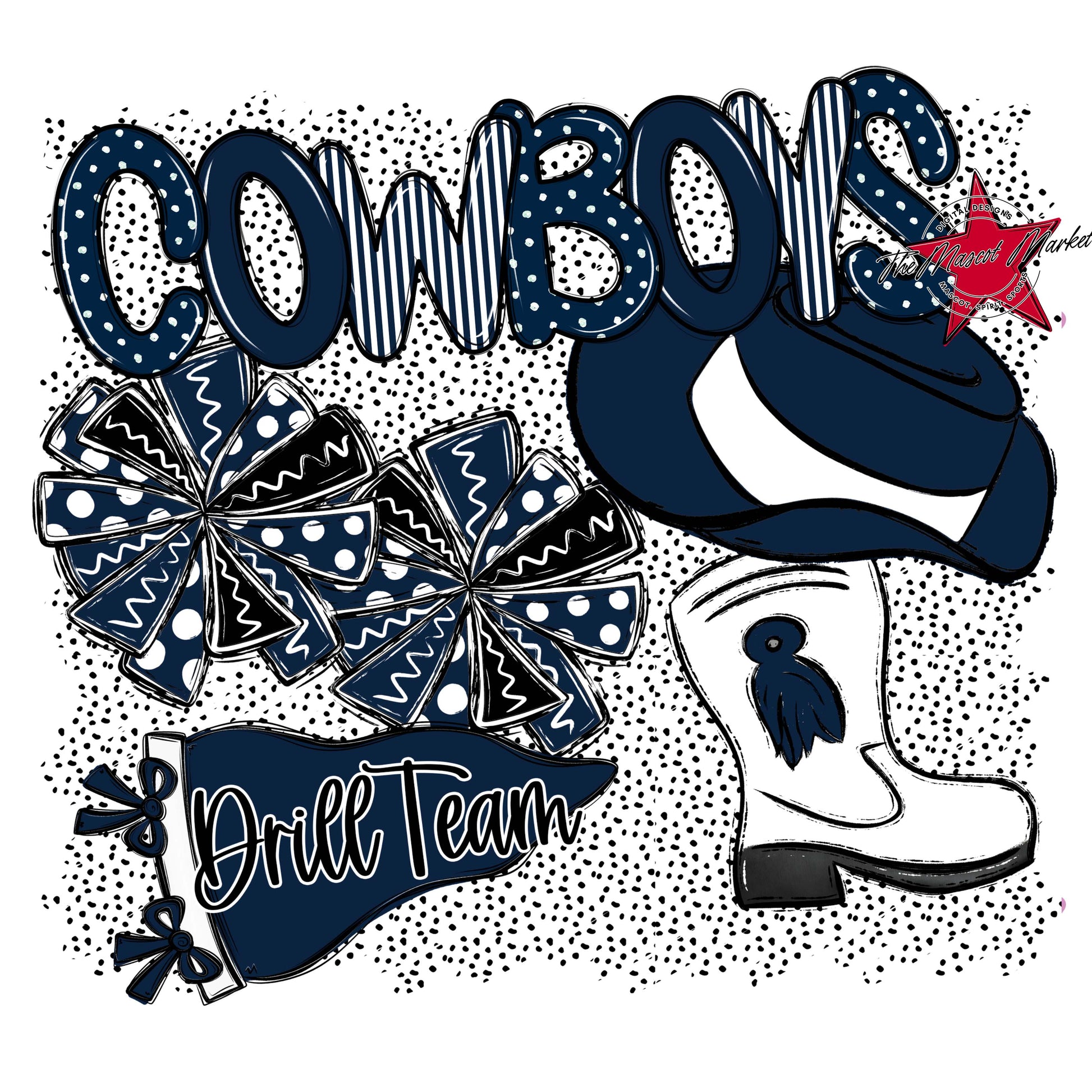 Cowboys Drillteam Spirit-Navy