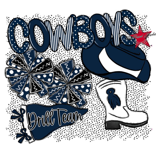 Cowboys Drillteam Spirit-Navy