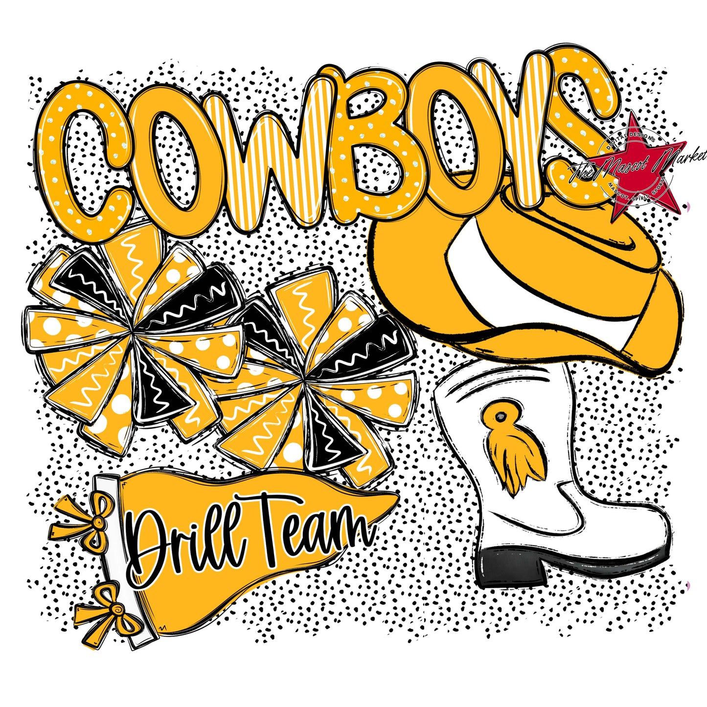 Cowboys Drillteam Spirit-Yellow