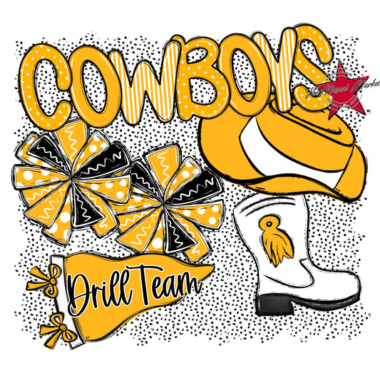 Cowboys Drillteam Spirit-Yellow
