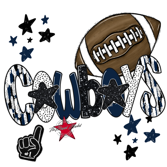 Cowboys Football Scrape-Navy