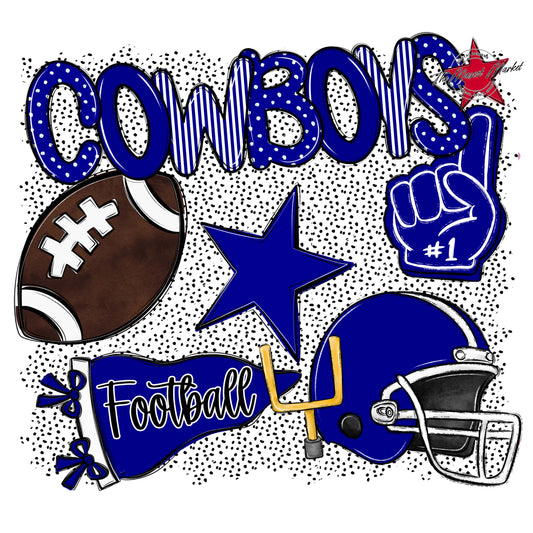 Cowboys Football Spirit-Blue