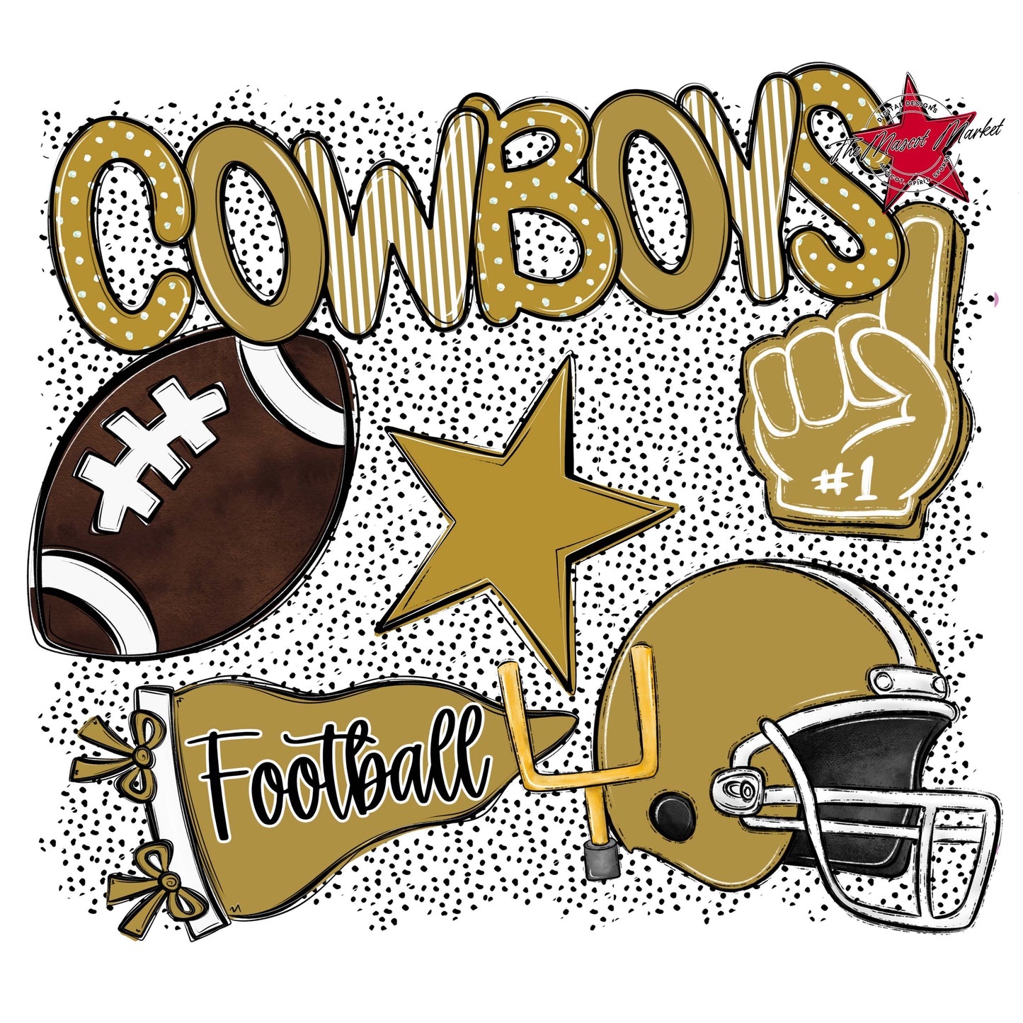 Cowboys Football Spirit-Gold