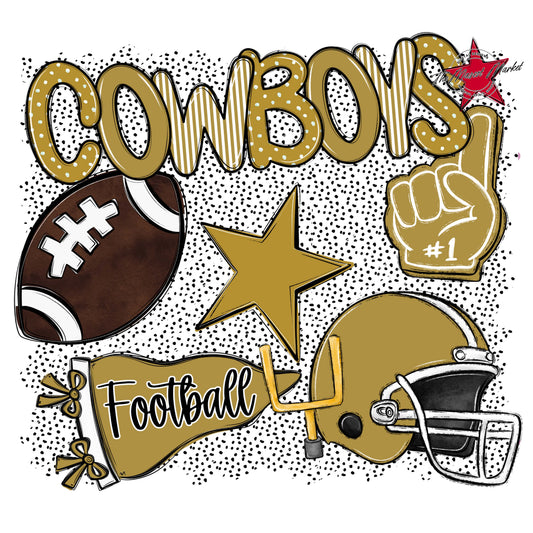 Cowboys Football Spirit-Gold