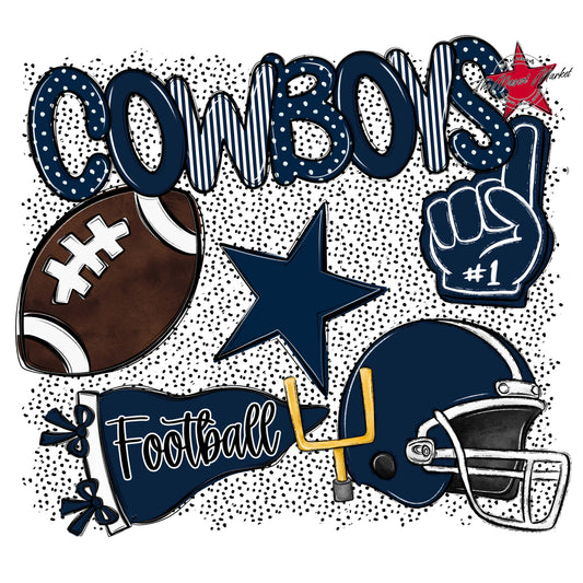 Cowboys Football Spirit-Navy