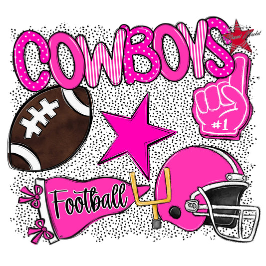 Cowboys Football Spirit-Pink