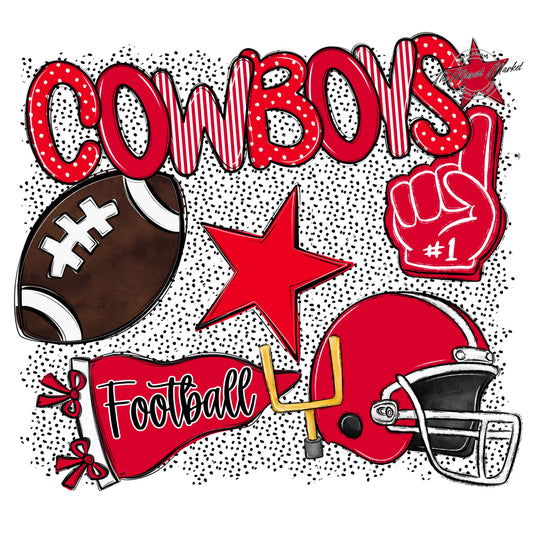 Cowboys Football Spirit-Red