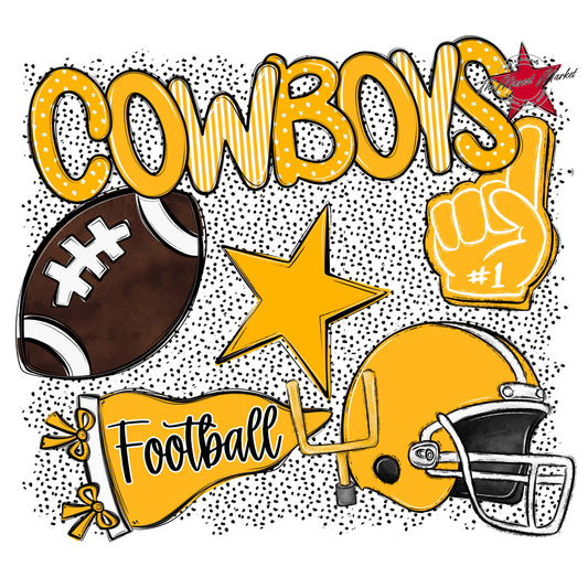 Cowboys Football Spirit-Yellow