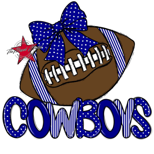 Cowboys Football Spirit Design-Blue