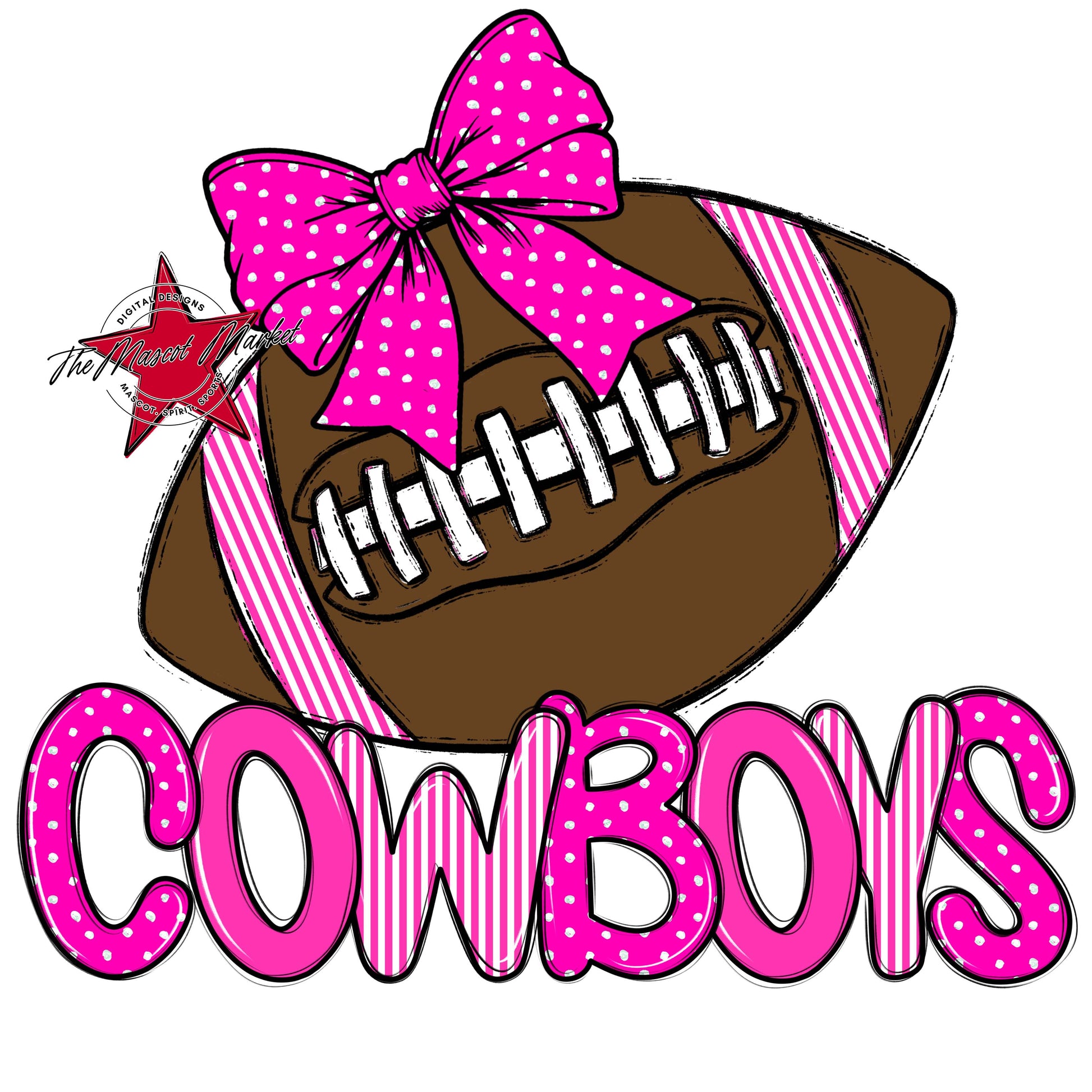 Cowboys Football Spirit Design-Pink