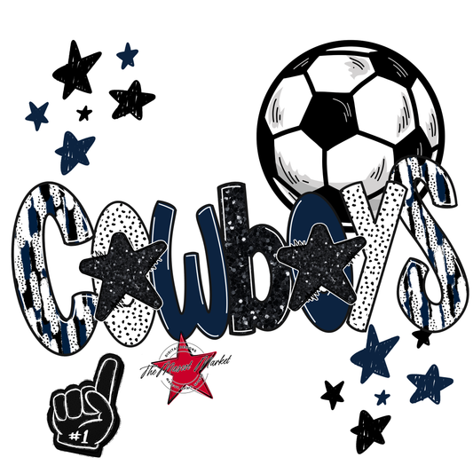 Cowboys Soccer Scrape-Navy