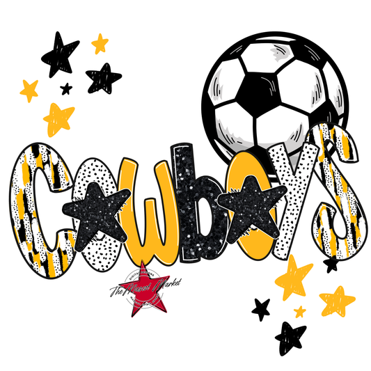 Cowboys Soccer Scrape-Yellow