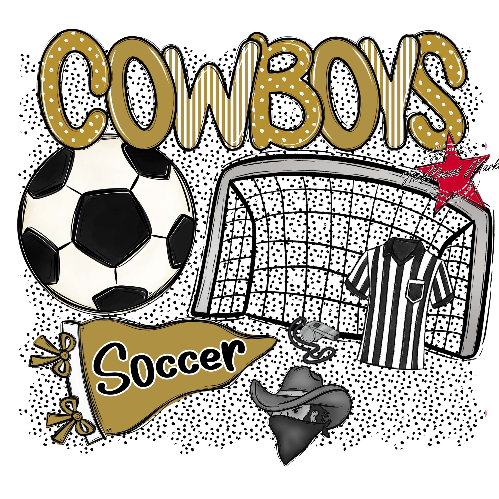 Cowboys Soccer Spirit-Gold