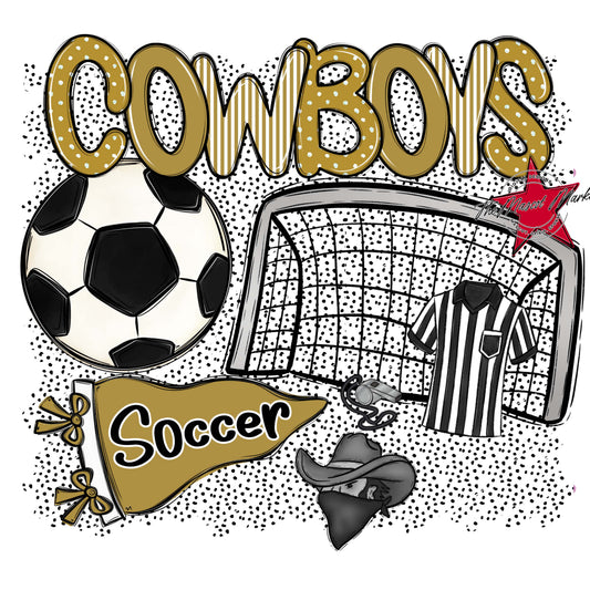 Cowboys Soccer Spirit-Gold