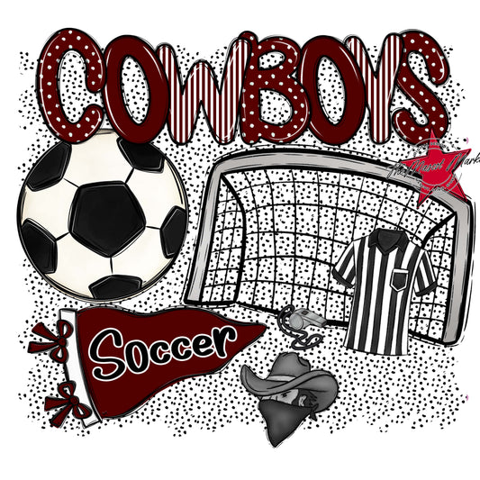 Cowboys Soccer Spirit-Maroon