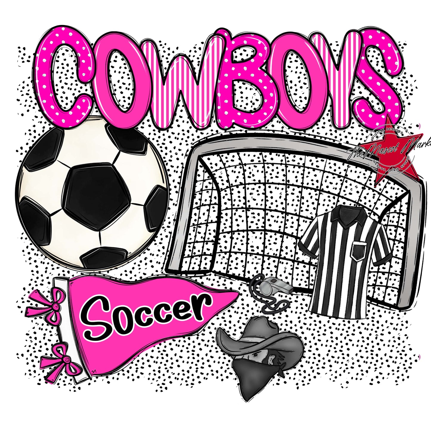 Cowboys Soccer Spirit-Pink