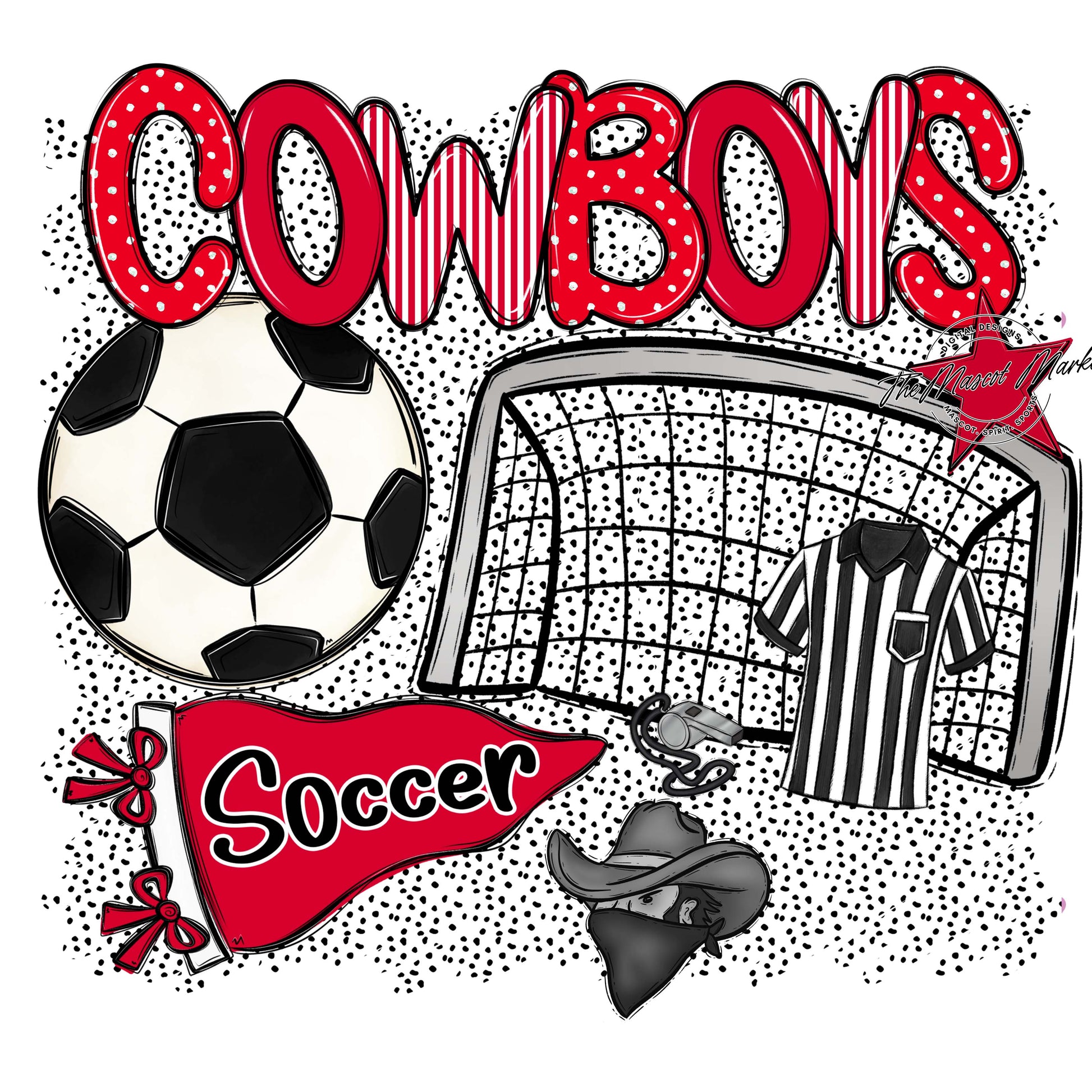 Cowboys Soccer Spirit-Red
