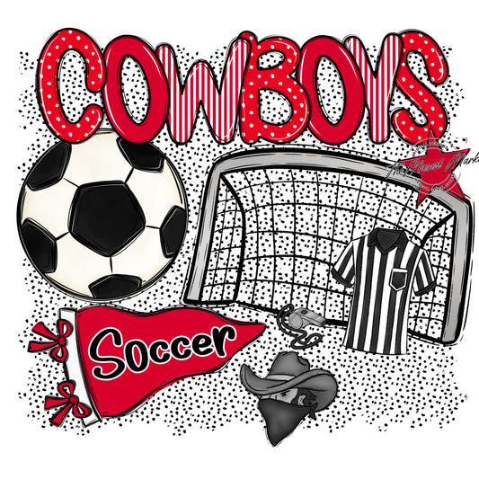 Cowboys Soccer Spirit-Red