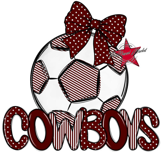 Cowboys Soccer Spirit Design-Maroon