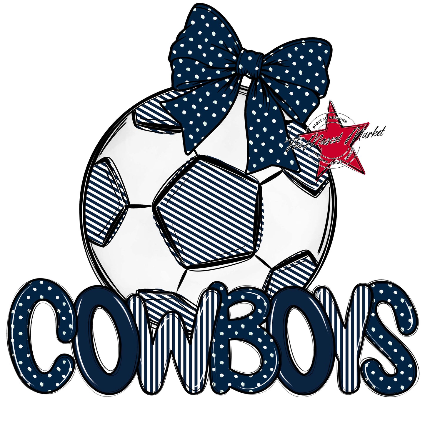 Cowboys Soccer Spirit Design-Navy