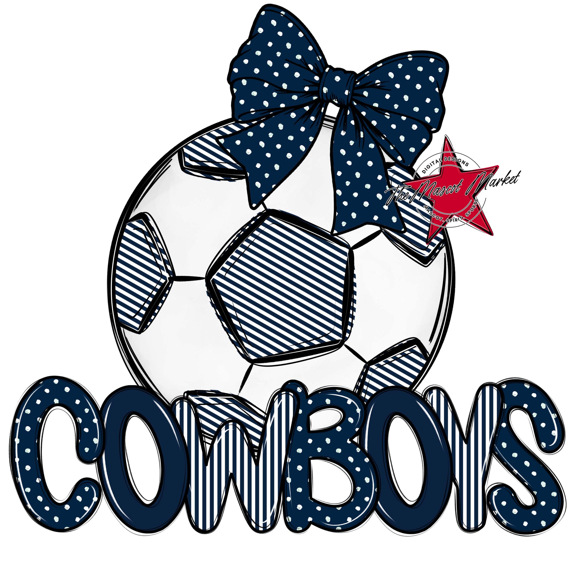 Cowboys Soccer Spirit Design-Navy