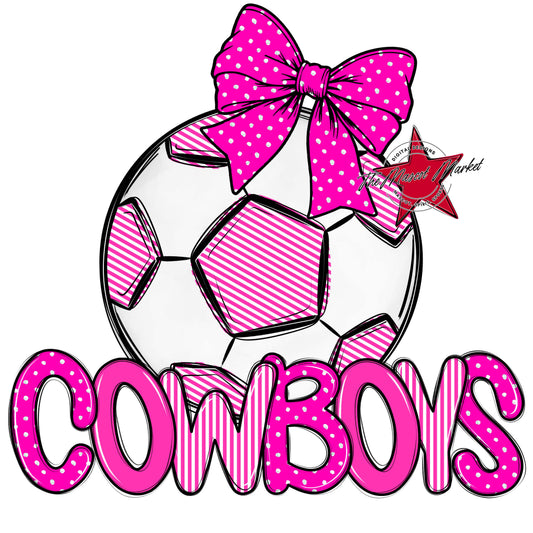 Cowboys Soccer Spirit Design-Pink