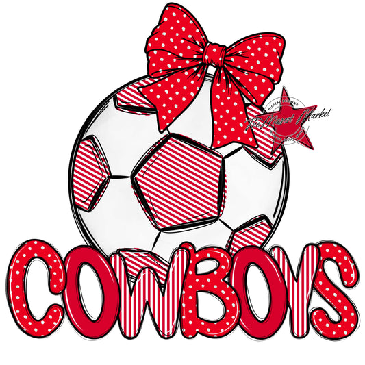 Cowboys Soccer Spirit Design-Red