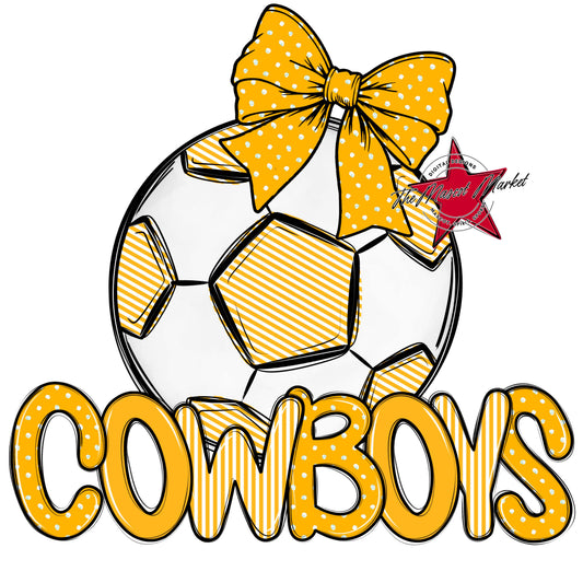 Cowboys Soccer Spirit Design-Yellow