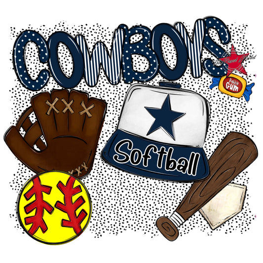 Cowboys Softball Spirit-Navy