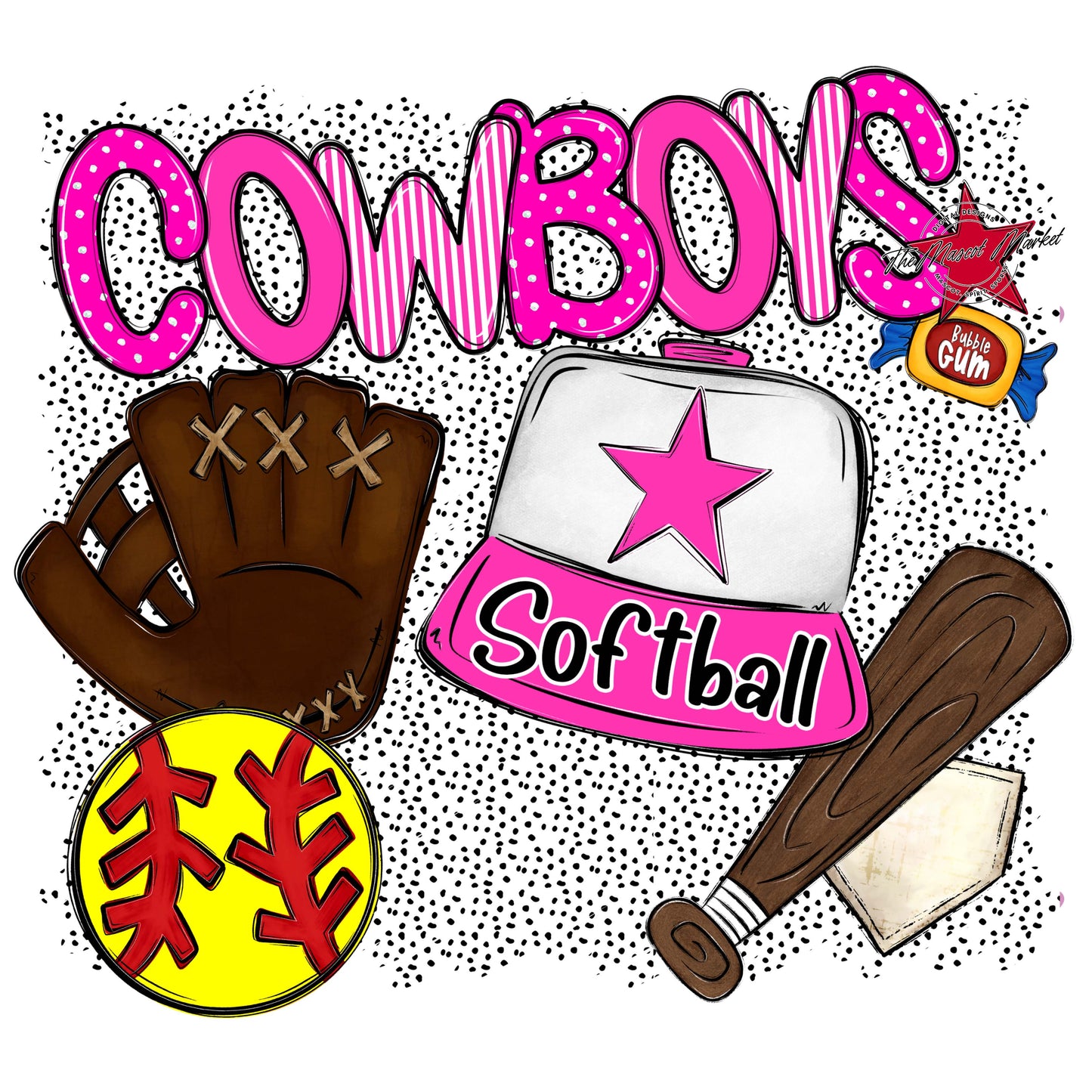 Cowboys Softball Spirit-Pink