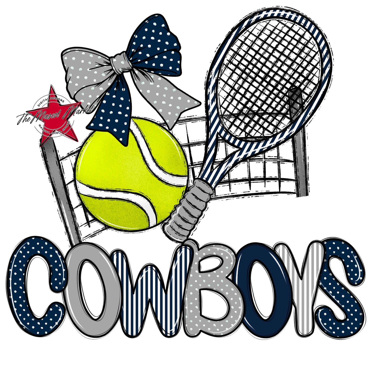 Cowboys Tennis Spirit Design-Navy & Grey