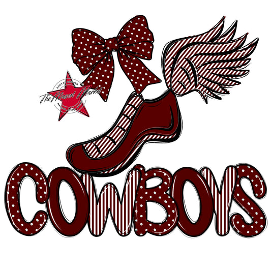 Cowboys Track Spirit Design-Maroon
