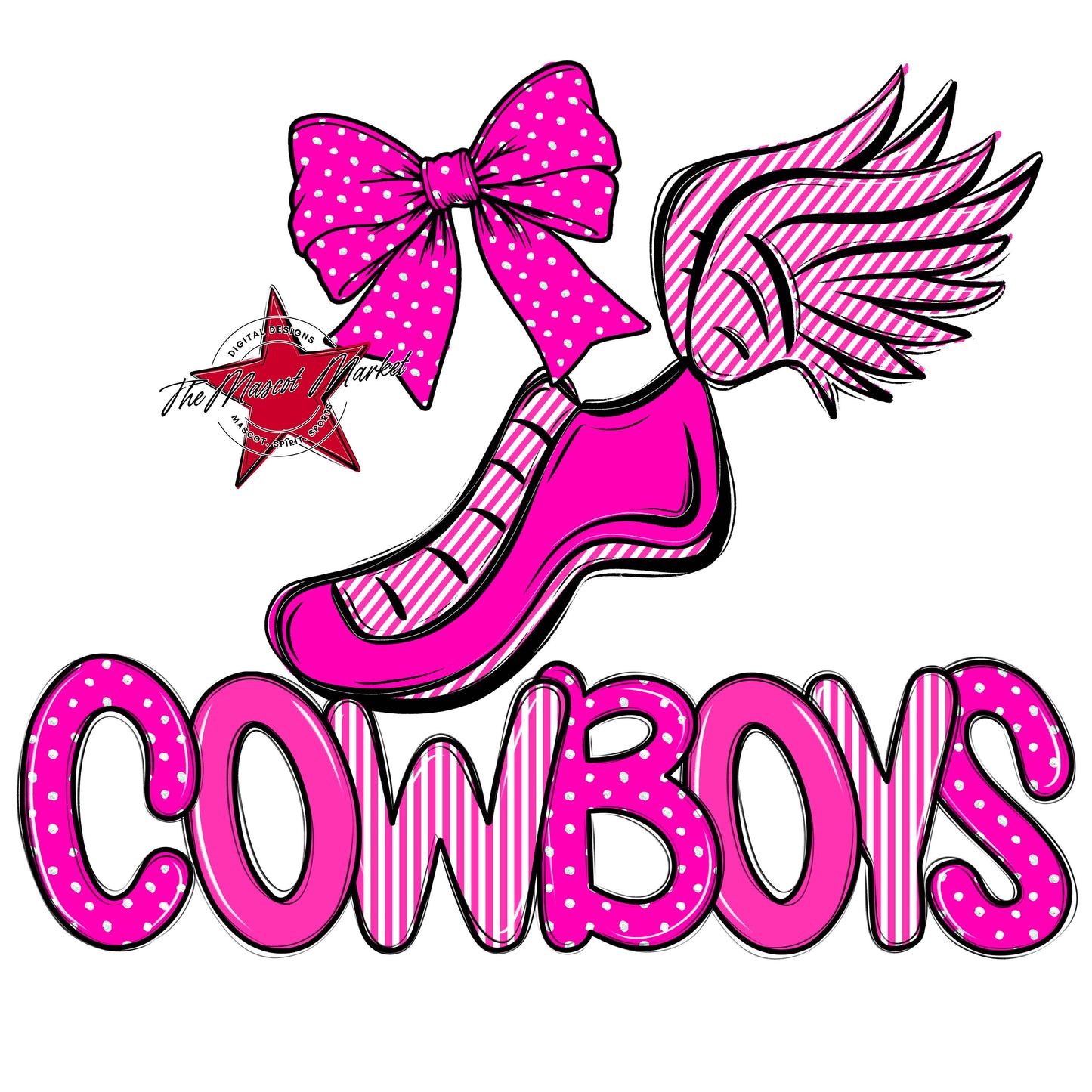 Cowboys Track Spirit Design-Pink