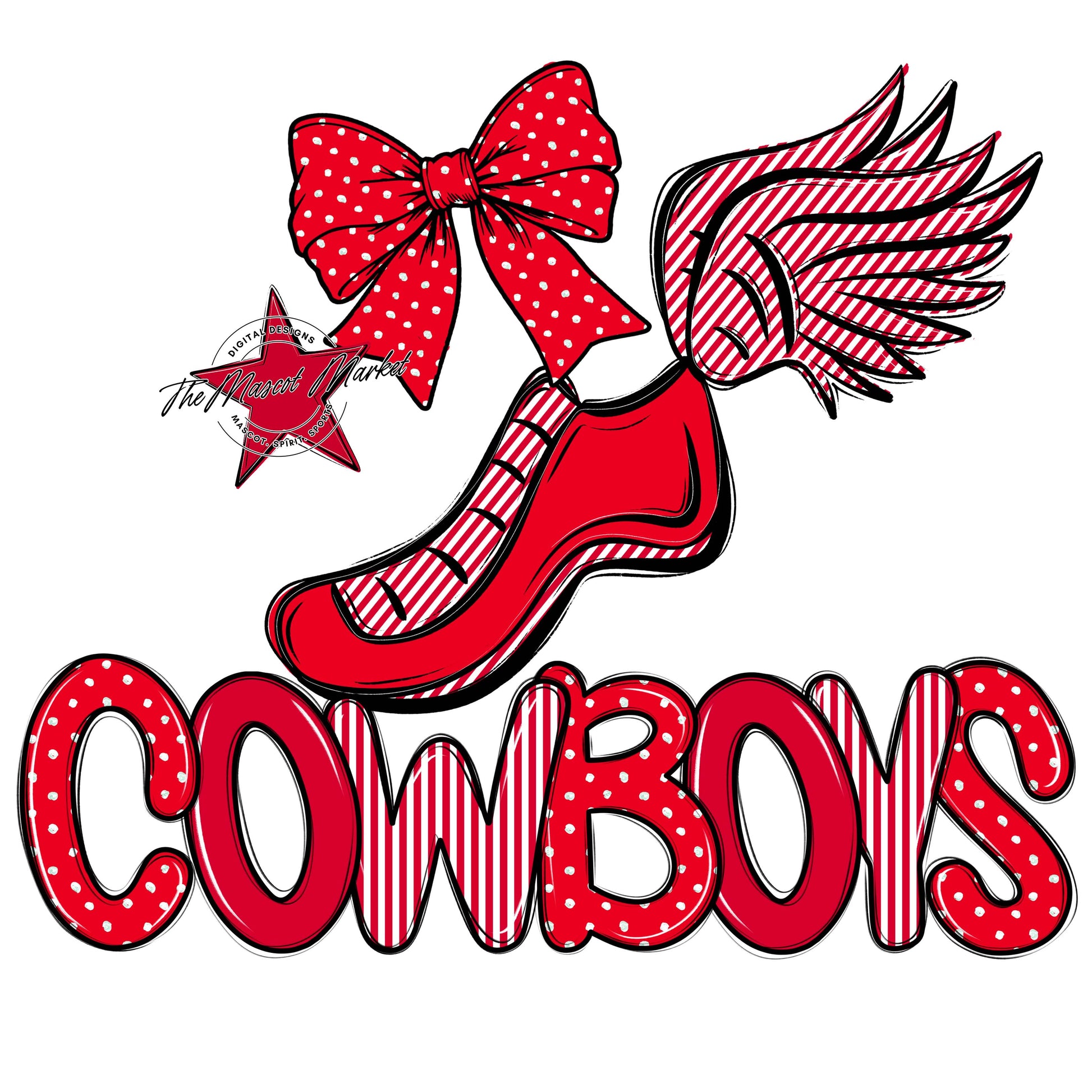 Cowboys Track Spirit Design-Red