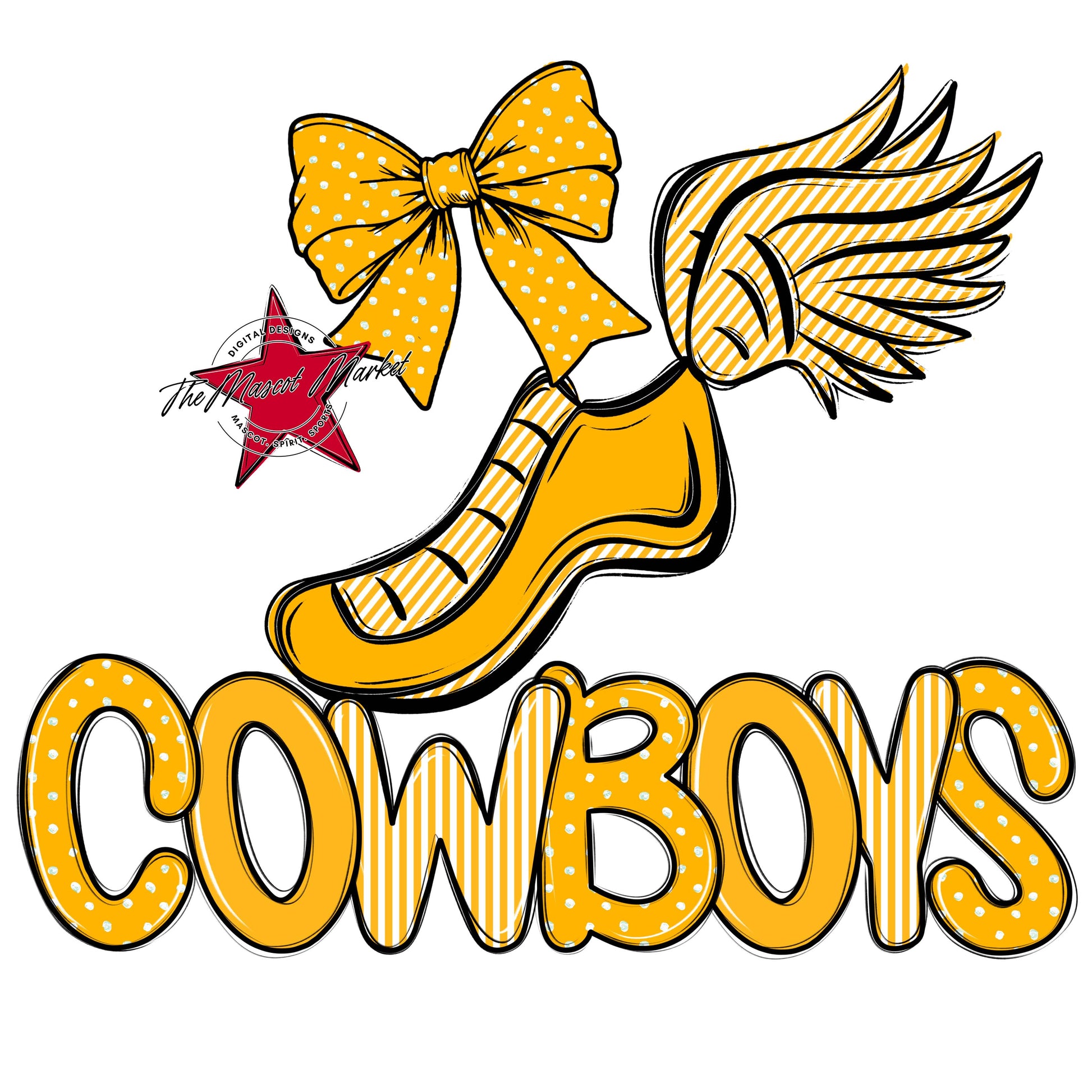 Cowboys Track Spirit Design-Yellow