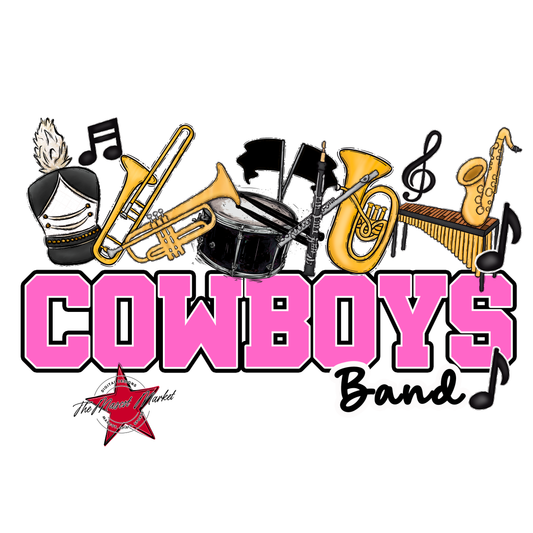 Cowboys Varsity Band-Baby Pink