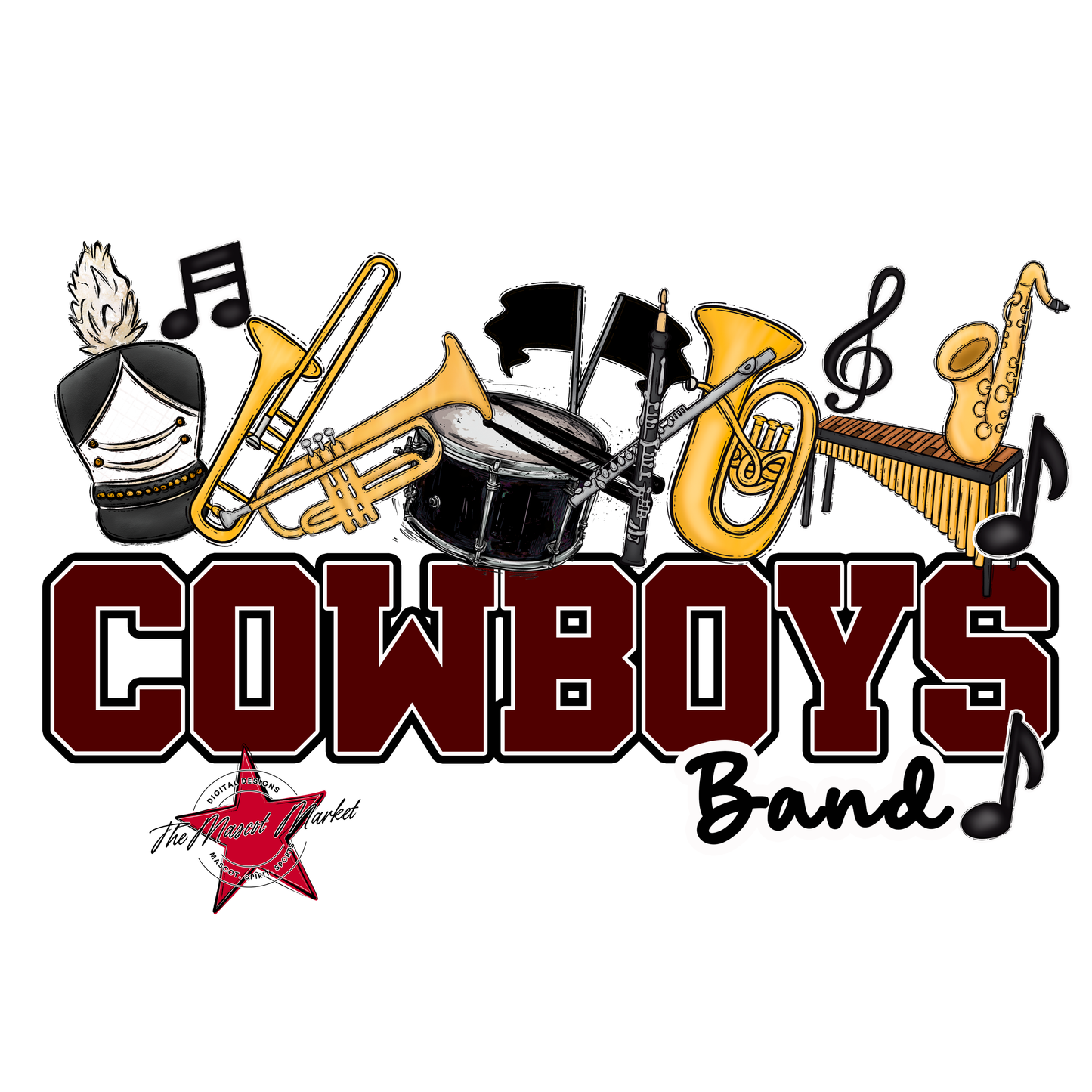 Cowboys Varsity Band-Maroon