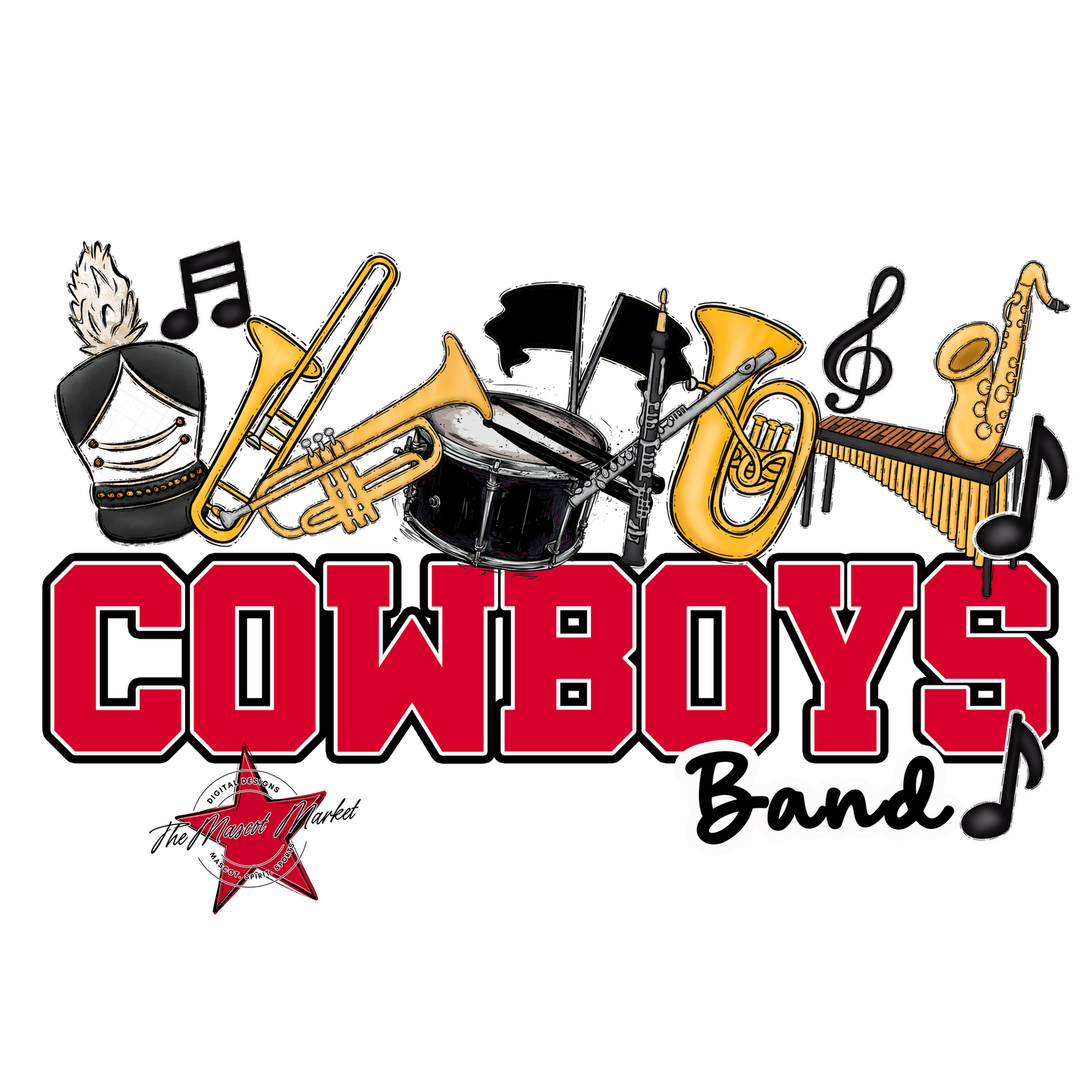 Cowboys Varsity Band-Red