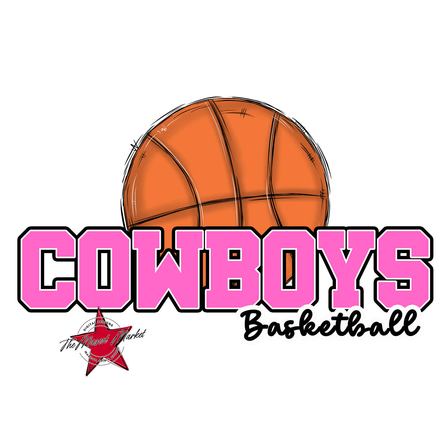 Cowboys Varsity Basketball-Baby Pink
