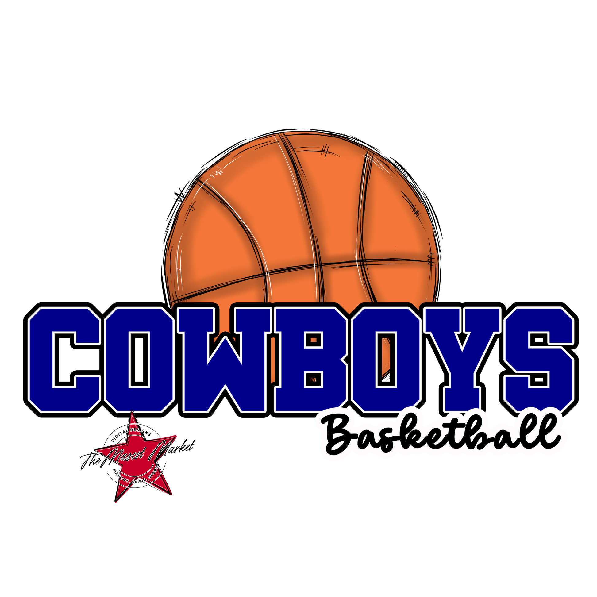 Cowboys Varsity Basketball-Blue