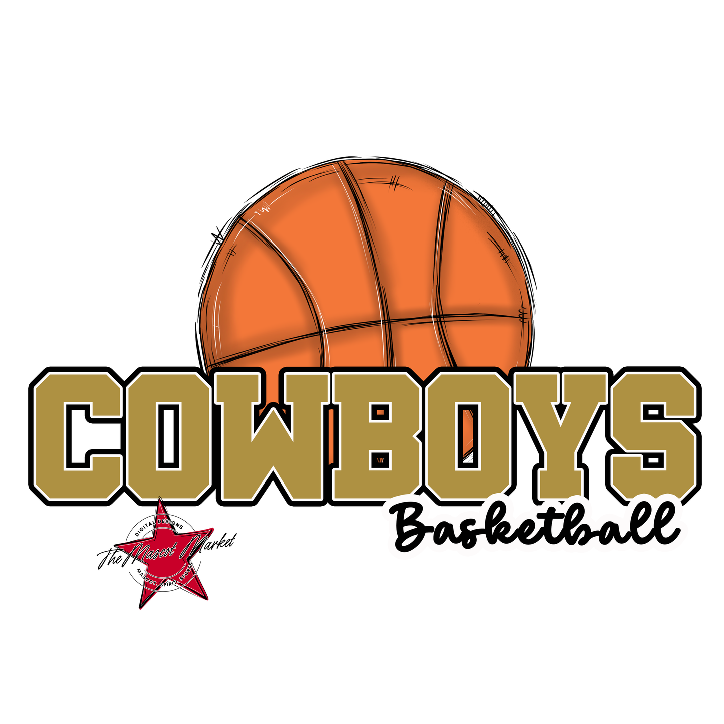 Cowboys Varsity Basketball-Gold