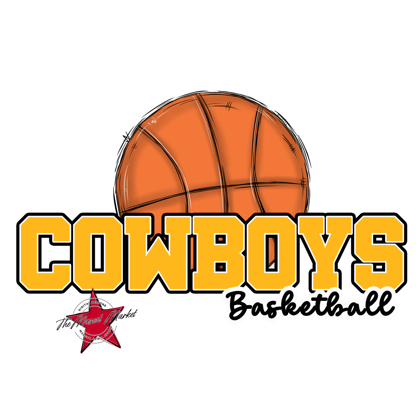 Cowboys Varsity Basketball-Yellow