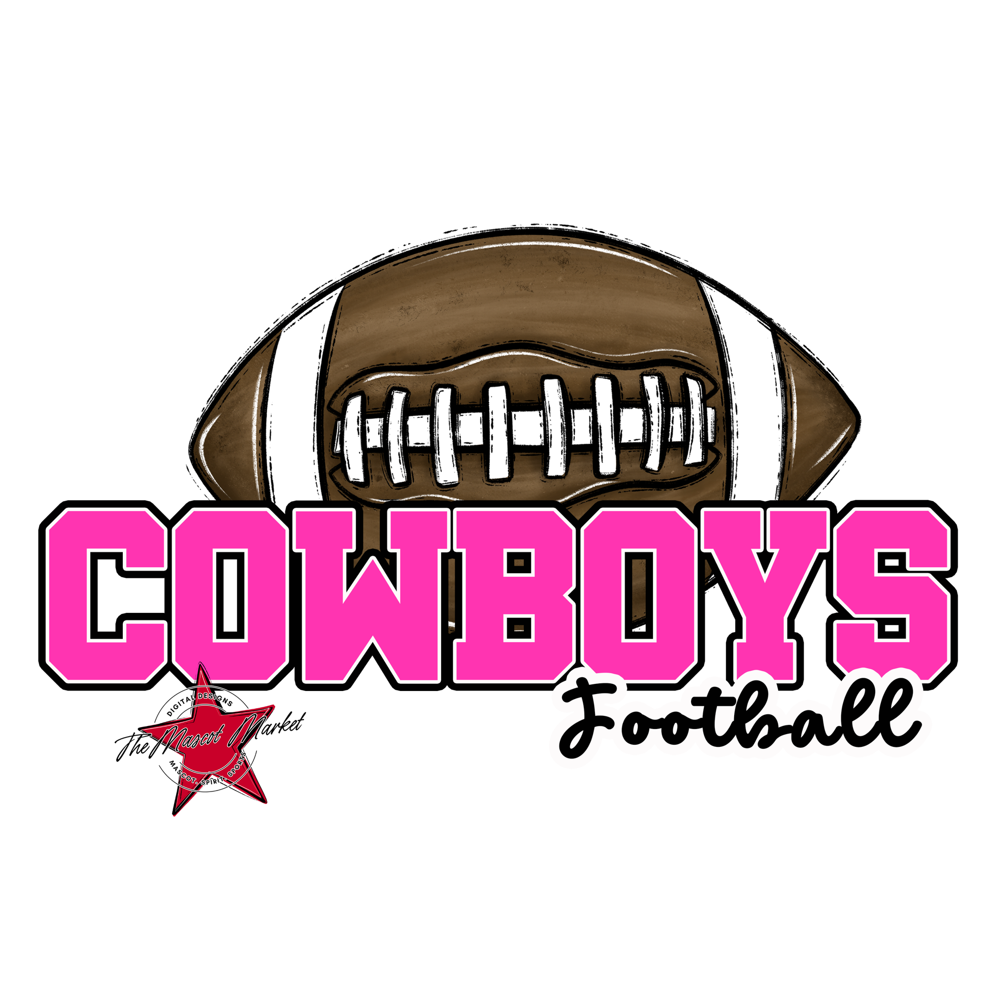 Cowboys Varsity Football-Pink