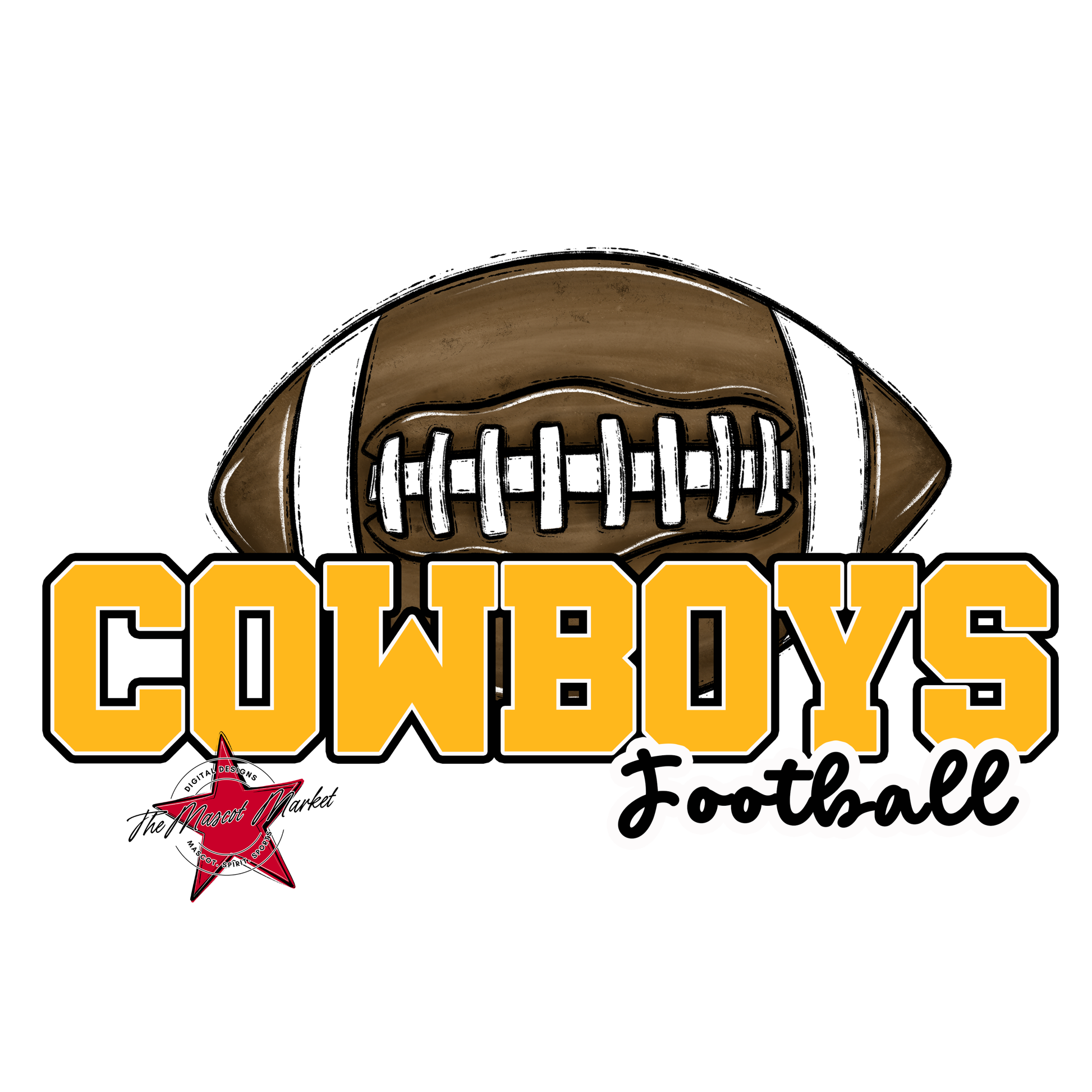 Cowboys Varsity Football-Yellow