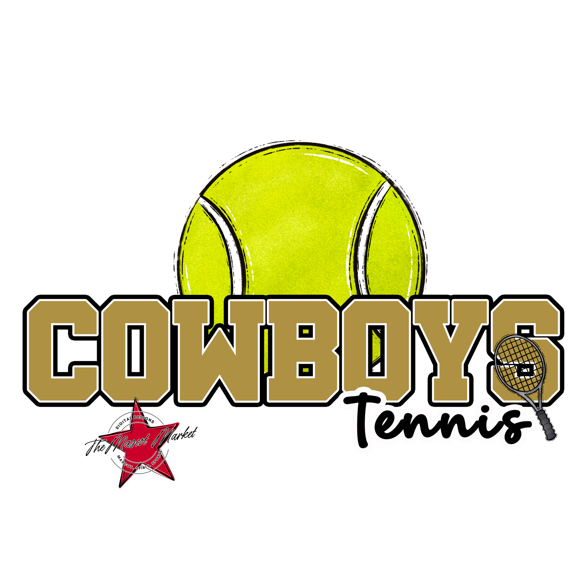 Cowboys Varsity Tennis-Gold