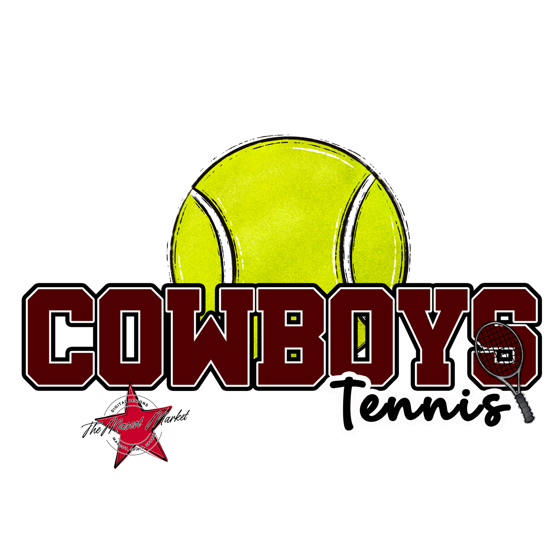 Cowboys Varsity Tennis-Maroon