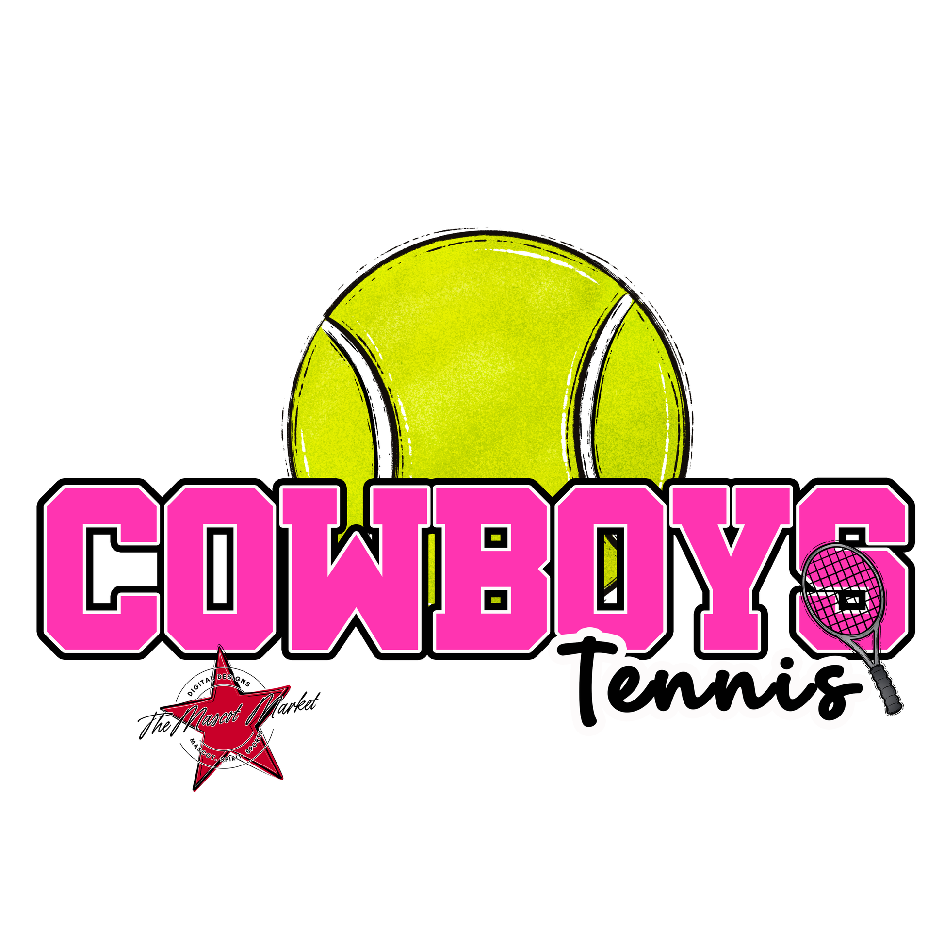 Cowboys Varsity Tennis-Pink