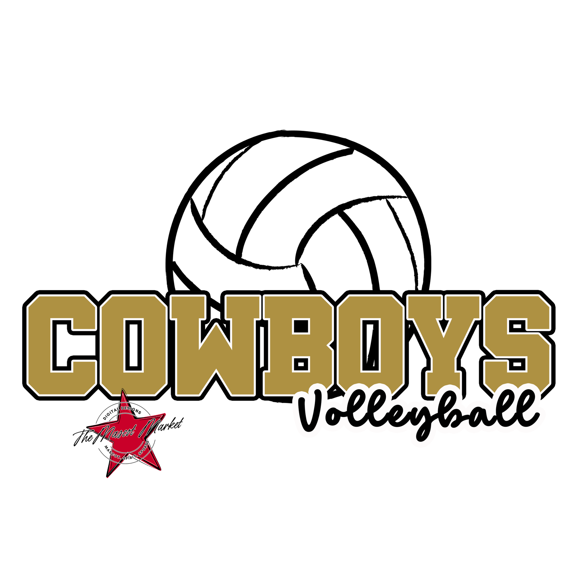 Cowboys Varsity Volleyball-Gold