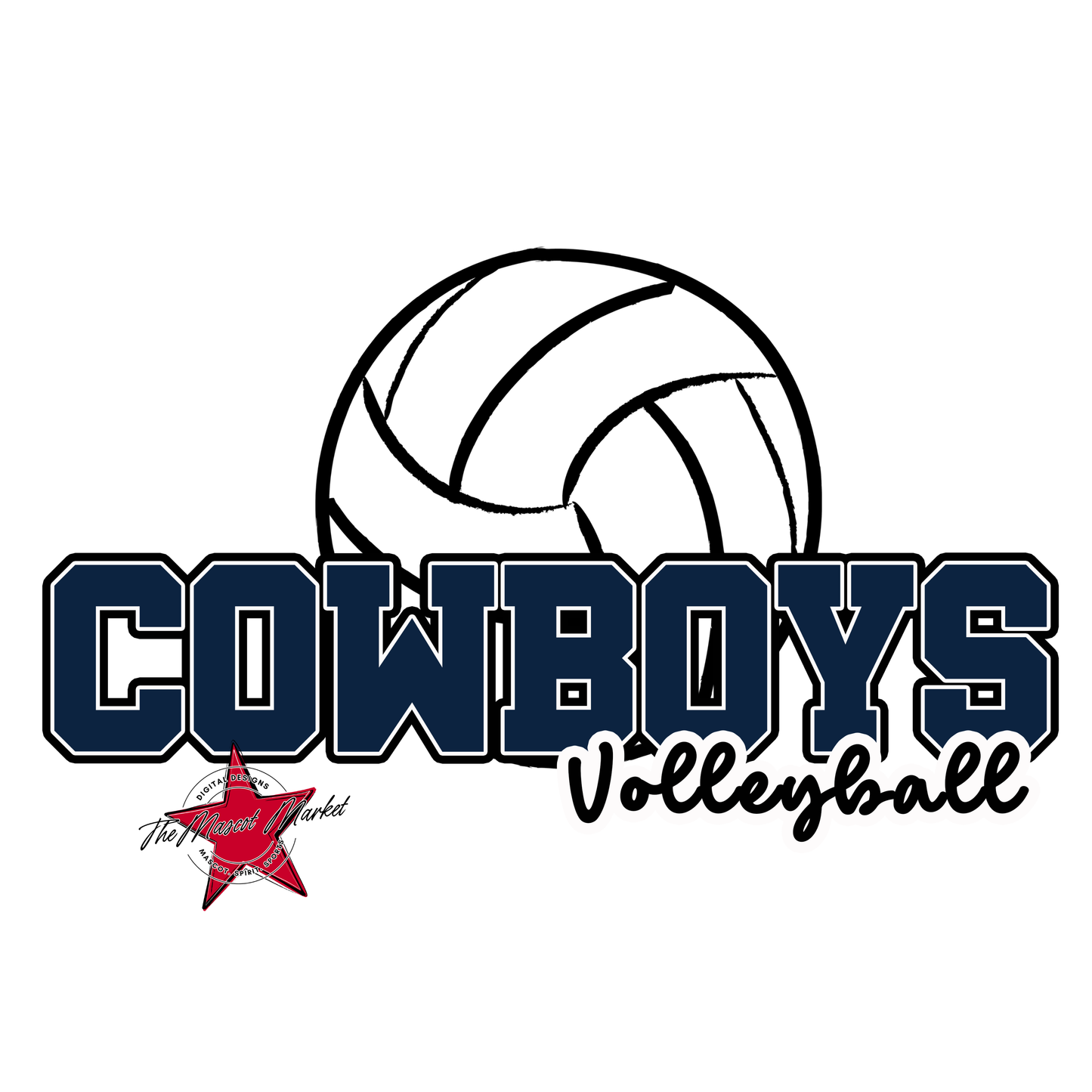 Cowboys Varsity Volleyball-Navy